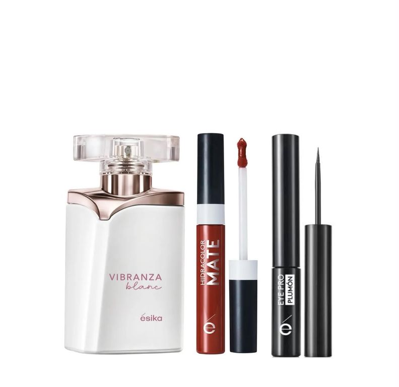 Pack Vibranza blanc + Delineador punta plumon + labial