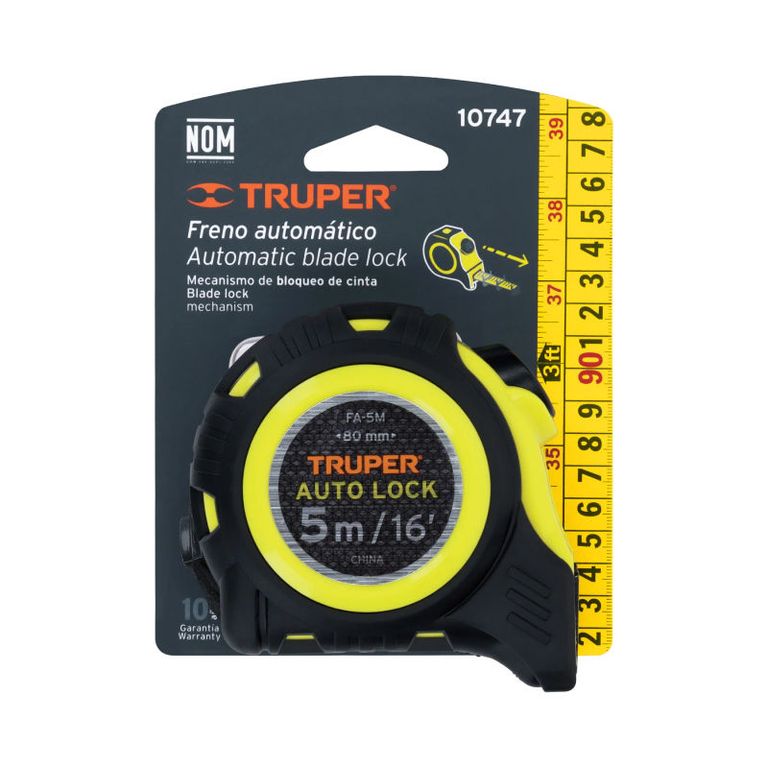Wincha Auto-Lock contra impactos 5 m cinta 19 mm - 10747