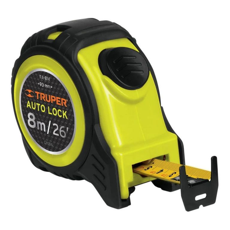Wincha Auto-lock Contra Impactos 8 M Cinta 25 Mm - FA-8M