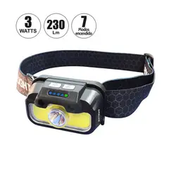 OPALUX - LINTERNA FRONTAL RECARGABLE 3W OP-3667