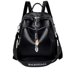 GENERICO - Mochila Bolso de cuero - aesthetic 9039-7 BLACK