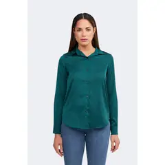 BANATY - BLUSA SATINADA DE SEDA PARA MUJER