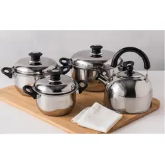 RINOX - Juego de Ollas 8 Piezas Acero Inoxidable Imperial