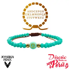 JOYERIA FENIX - Pulsera Letra Inicial - Colores
