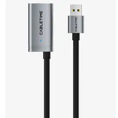 CABLETIME - Cable de Extensión 5m USB CA19P Macho-hembra CT-AMAFA2-AG5