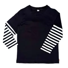 GENERICO - Polo Manga Larga con rayas Algodón