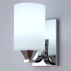 HOME NEAT - Lámpara de pared de vidrio vintage e27 aplique de pared plata E27