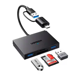 UGREEN - Adaptador Dual Lector Sd Tf Multiple Usb 3.0 Otg Android Pc