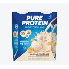 LAB NUTRITION USA - PURE PROTEIN SHAKE VAINILLA MILKSHAKE 4 UND