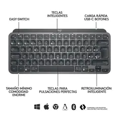 LOGITECH - Teclado Mini Inalambrico Mx Keys Multidispositivo Negro