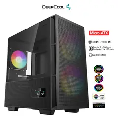DEEPCOOL - Case CH360 DIGITAL BLACK •Placa Base Mini-ITX M-ATX