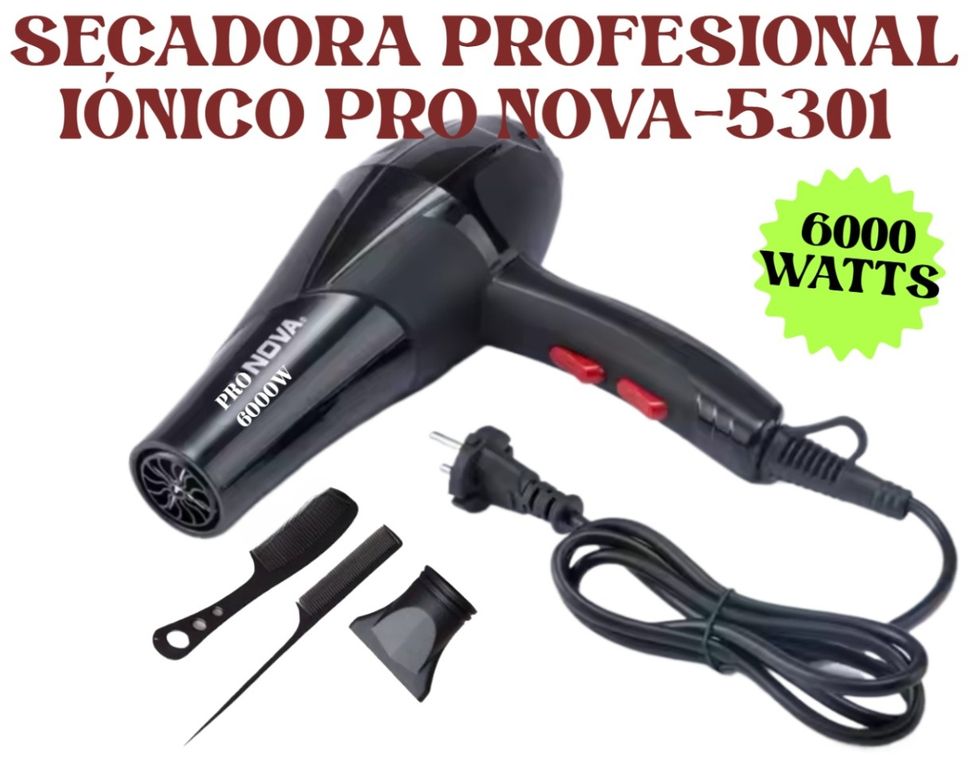 SECADOR CABELLO PROFESIONAL PREMIUM PRO TECNOLOGÍA IÓNICO 6000W