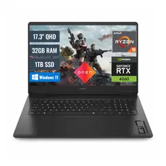 HP - Laptop Gaming OMEN AMD Ryzen 9 8945HS 32GB RAM 1TB SSD 8GB RTX 4060 17.3 QHD Windows 11