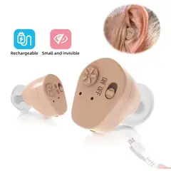 GENERICO - MINI AUDIFONO AURICULAR AMPLIFICADOR SORDERA SORDO RECARGABLE