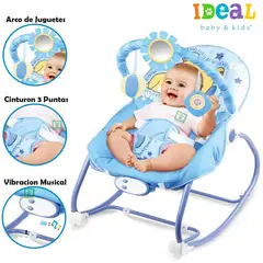IDEAL BABY & KIDS - Mecedora para Bebes Musical y Vibrador Star Celeste
