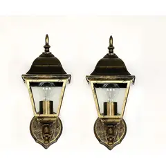 U BUY - 2 Faroles ApliqueEstilo Rústico Cafe - Vintage Color Marrón