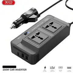 XO - Caragador Inversor de Corriente para auto 12V a Enchufe 220V