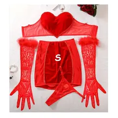 GENERICO - LENCERÍA SEXY DE ENCAJE ROJO