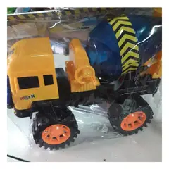 RYBIU IMPORT - Pack4 Vehiculo Constructor en Amarill Y+Banderitas Adhesivas