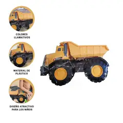 RYBIU IMPORT - Pack12 Carro Truck Volquete para Niños en Color Amarillo