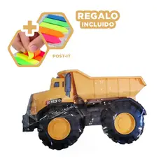 RYBIU IMPORT - Pack12 Carro de Volquete Fabuloso Y+Banderitas Adhesivas