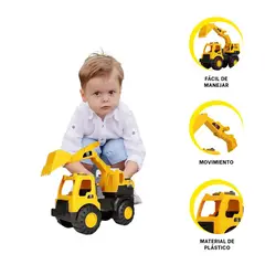RYBIU IMPORT - Pack2 Camion Escavadora para Pequeños Y+Regalo Stickers