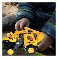 RYBIU IMPORT - Pack4 Camion de Juguete en Color Amarillo Y+Regalo Stickers