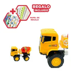 RYBIU IMPORT - Pack12 Vehiculo Divertido y Diseñado Niños Y+Papel de Regalo