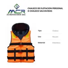 GENERICO - CHALECO FLOTADOR PERSONAL O CHALECO SALVAVIDAS CON CUELLO