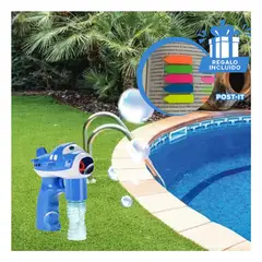 GENERICO - Pack12 Burbujero de Avion Azul Y+Banderitas Adhesivas