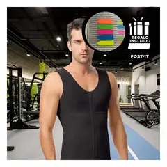 GENERICO - Faja Termica de Entrenamiento Negro en M Y+Post-it Adhesivos