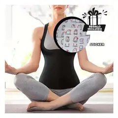 GENERICO - Pack12 Corset para Fitness de Dama M Negro Y+Regalo Stickers