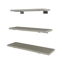 GENERICO - REPISAS FLOTANTES CON SOPORTE SET DE 3 - STOBUS PINE