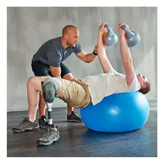 GENERICO - Pack4 Pelota Deportiva de 55cm Azul Y+Banderitas Adhesivas