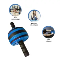 GENERICO - Pack2 Rueda Liviana Sport de Azul Y+Banderitas Adhesivas