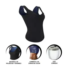 GENERICO - Pack2 Faja Termica para Dama M Negro Y+Ligas de Regalo