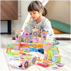 GENERICO - Kit de Engranajes Bloques Eléctrico 136 piezas DIY Juguete