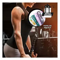 GENERICO - Pack12 Faja para Ejercicio de Dama M Negro Y+Papel de Regalo