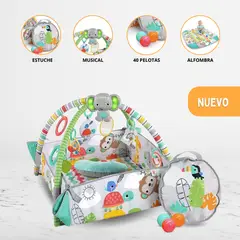 CUZKA - GYM 5 en 1 para Bebé «TU FORMA DE JUGAR A LA PELOTA» Green