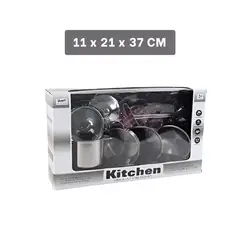 RYBIU IMPORT - Pack2 Utensilios y Ollas para Cocina Niñas Y+Regalo Stickers