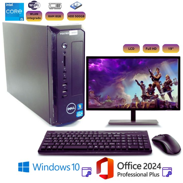 Computadora completa D06S I5 500GB HDD 8GB RAM+ W10P y Office 2024PP