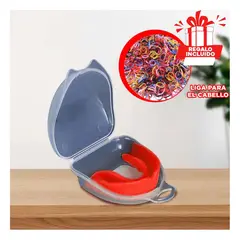 GENERICO - Pack12 Dentadura de Deporte en Rojo Y+Ligas de Regalo