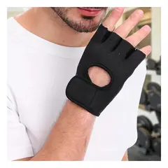 GENERICO - Pack2 Mitones Comodos para Ejercitarse Roj Y+Ligas de Regalo