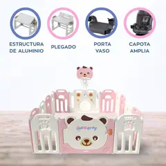 GENERICO - Corral Armable 4 en 1 para Bebés «BALOO» Beige