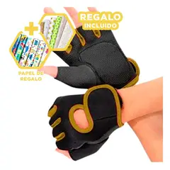 GENERICO - Pack12 Mitones para Levantar Pesas Amarill Y+Papel de Regalo