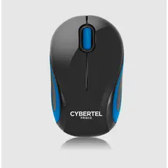 CYBERTEL - Mouse Oficina Inalámbrico1000DPI Negro y Azul Prince CYB M300