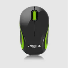 CYBERTEL - Mouse Oficina Inalámbrico1000DPI Negro y Verde Prince CYBM300