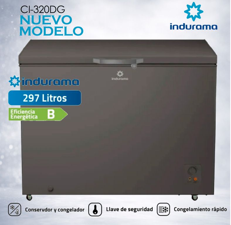 Congeladora Horizontal 297 litros Defrost Gris CI-320DG