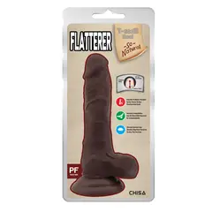 CHISA - Dildo Realista Flatterer Chocolate18.6 cm x Ø 4.8 cm Articulado