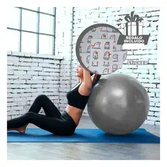 GENERICO - Pelota de Yoga Funcional de 55cm Plomo Y+Regalo Stickers